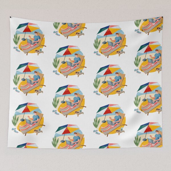 Item preview, Summer 2025 freelancer man on the Beach  designed and sold by Kajieno.