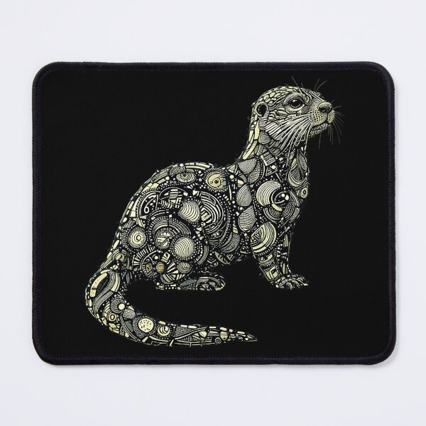 Item preview, Abstract Otter – Futuristic Mechanical Art designed and sold by Dino-Lune.