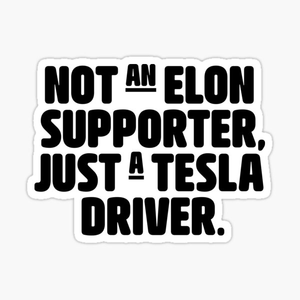 Artikel-Vorschau von Anti Elon Musk Tesla Auto Stoßstange Schwarz, designt und verkauft von brkvdesign.