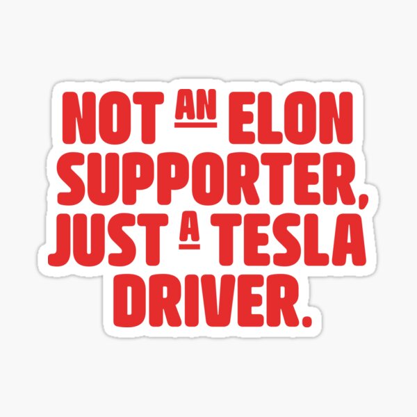Artikel-Vorschau von Anti Elon Musk Tesla Auto Stoßstange Rot, designt und verkauft von brkvdesign.