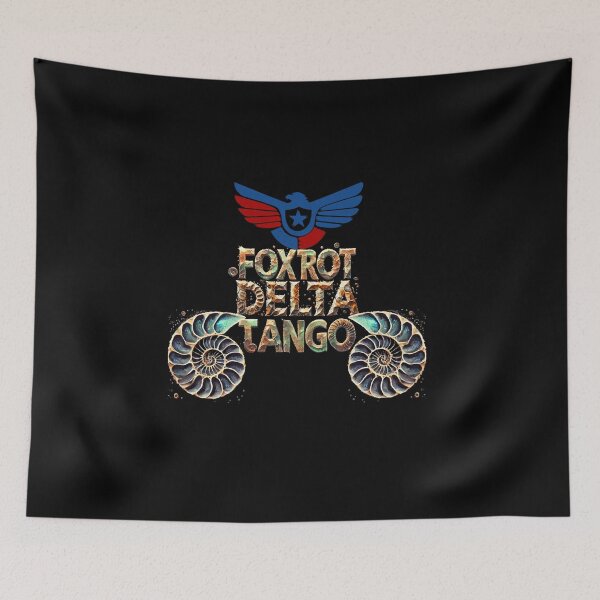 Item preview, Foxtrot Delta Tango - Ammonite Fossil Typography Design designed and sold by ArtDesignTp.
