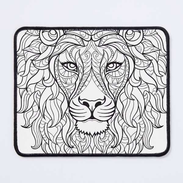 Item preview, Lion Coloring Page Pattern  designed and sold by DavidColoring.