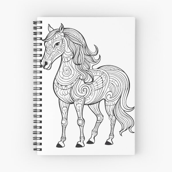 Item preview, Horse Coloring Page Pattern designed and sold by DavidColoring.