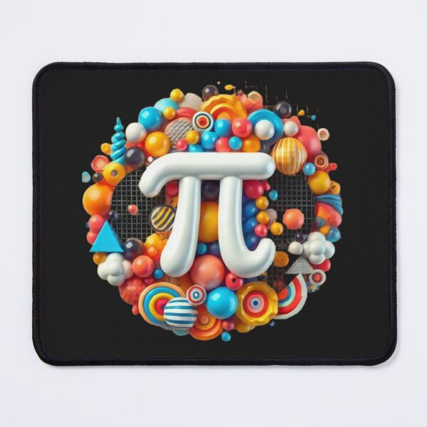 Item preview, Colorful pi symbol surrounded by vibrant geometric shapes designed and sold by hardingcarl2.