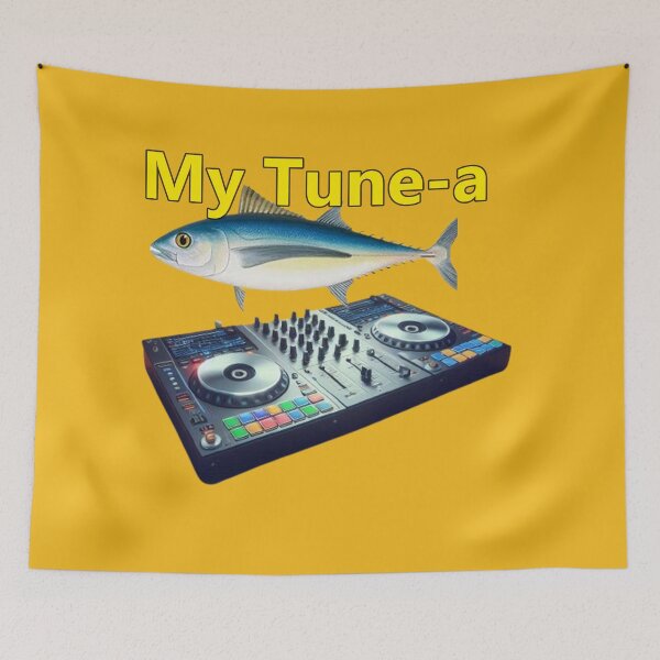 Item preview, DJ decks on table, artistic and vibrant illustration designed and sold by hardingcarl2.
