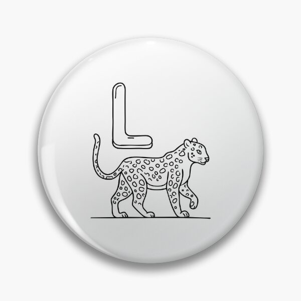 Item preview, An Illustration of a Leopard beside the Letter L designed and sold by rasagamastore.