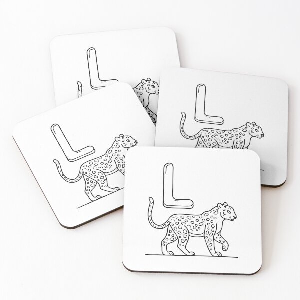 Item preview, An Illustration of a Leopard beside the Letter L designed and sold by rasagamastore.