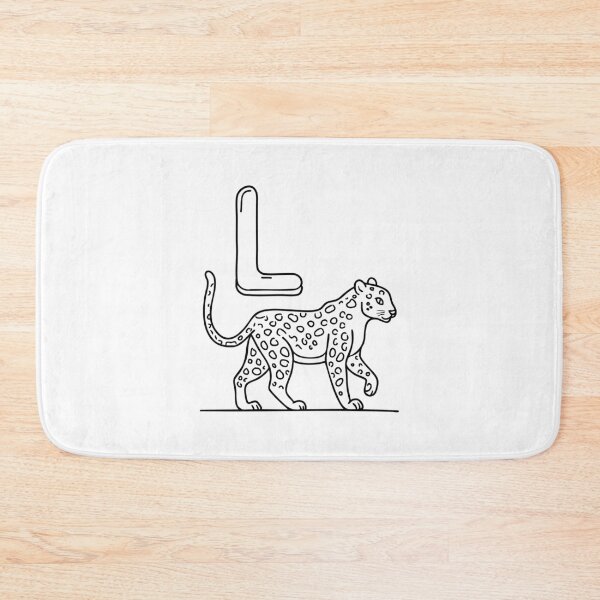 Item preview, An Illustration of a Leopard beside the Letter L designed and sold by rasagamastore.
