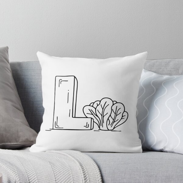 Item preview, An Illustration of Lettuce beside the Letter L designed and sold by rasagamastore.