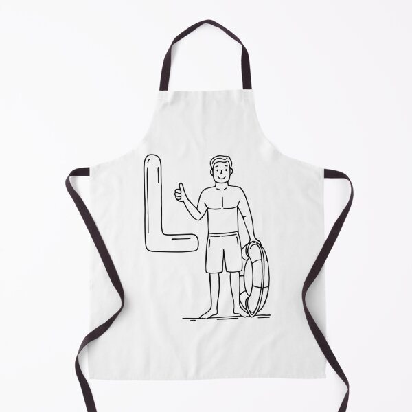 Item preview, An Illustration of a Lifeguard beside the Letter L designed and sold by rasagamastore.