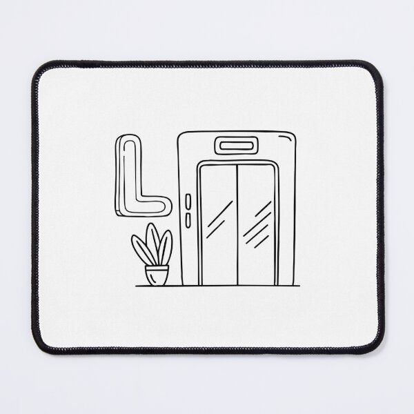 Item preview, An Illustration of a Lift beside the Letter L designed and sold by rasagamastore.