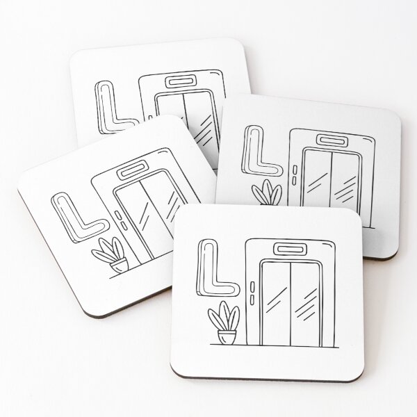 Item preview, An Illustration of a Lift beside the Letter L designed and sold by rasagamastore.