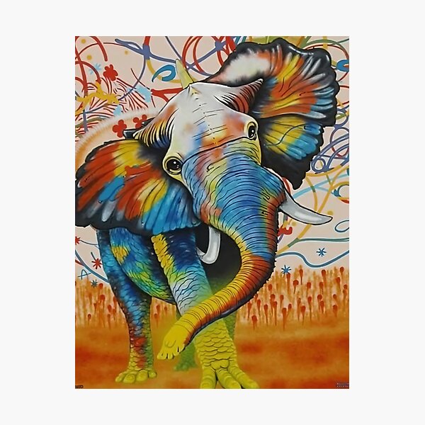 Item preview, Colorful elephants designed and sold by Ana Duque.