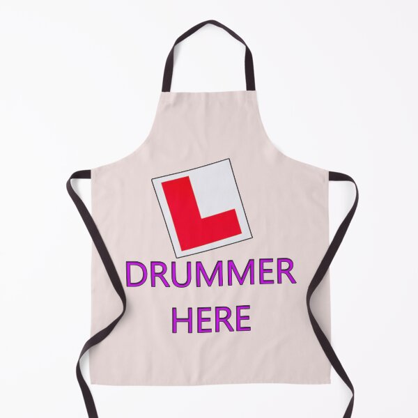 Item preview, "Red 'L' sign with 'DRUMMER HERE' in purple." designed and sold by hardingcarl2.