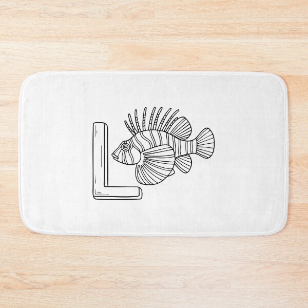 Item preview, An Illustration of Lionfish beside letter L designed and sold by rasagamastore.