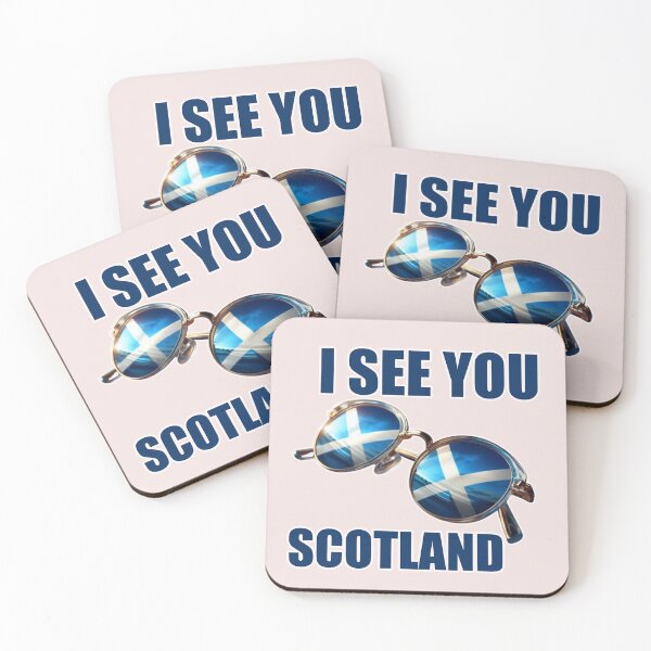 Item preview, Sunglasses reflecting Scottish flag with bold text overlay designed and sold by hardingcarl2.