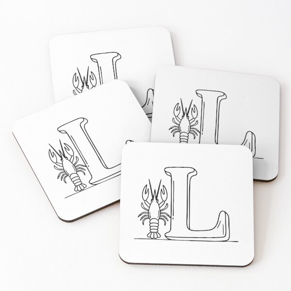 Item preview, An Illustration of Lobster beside letter L designed and sold by rasagamastore.