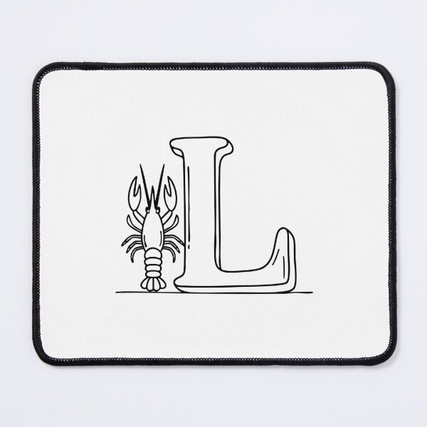 Item preview, An Illustration of Lobster beside letter L designed and sold by rasagamastore.