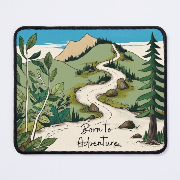 Item preview, Born to Adventure Nature Hiking Illustration designed and sold by NSEAdventures.