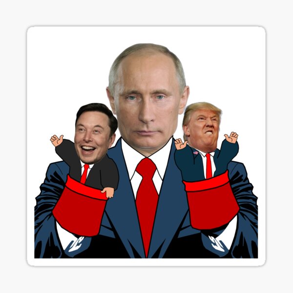 Vista previa del artículo con la obra «El titiritero: La influencia de Putin sobre Trump y Musk», diseñado y vendido por ThePeoplesMovementNC.