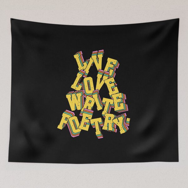 Item preview, world poetry day - Live, Love, Write Poetry - Poetry Day Quote designed and sold by SlocifieShop.