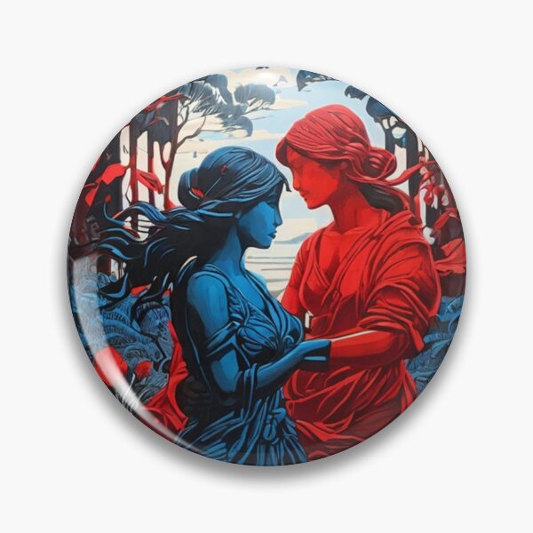 Item preview, Harmony of Two Figures in Red and Blue designed and sold by KilianSzmid.
