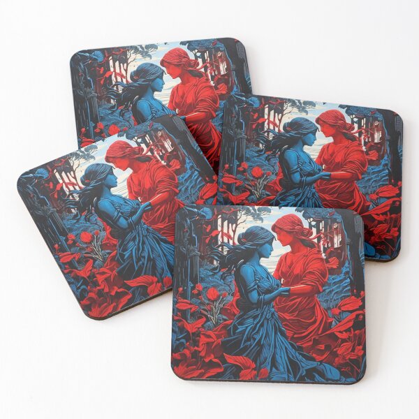 Item preview, Harmony of Two Figures in Red and Blue designed and sold by KilianSzmid.