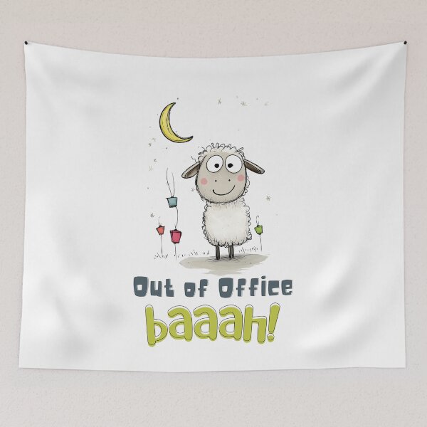 Item preview, Eid Laughter: Out of Office BAAAH! | Funny Eid Sheep on Sabbatical Meme designed and sold by FUNqoosh.