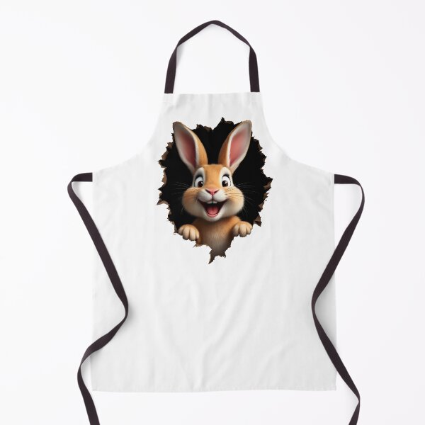 Item preview, Cute bunny breaks through wall - Bunny looks through hole in wall designed and sold by Channel1Design.
