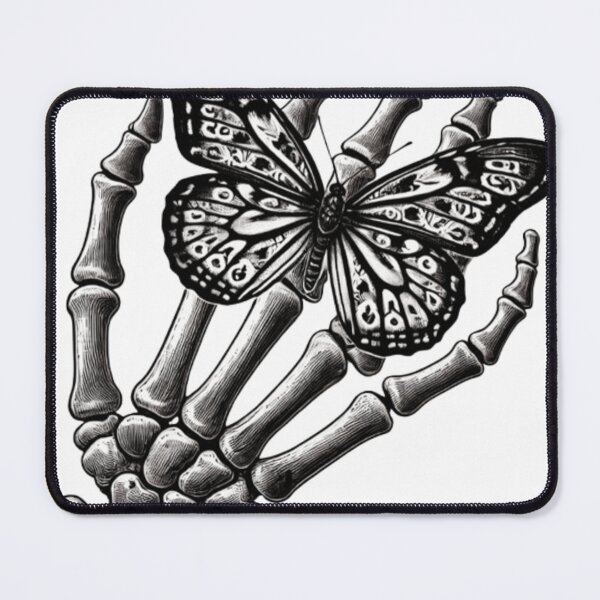 Item preview, Butterfly and skeleton hand designed and sold by Kellieschic.