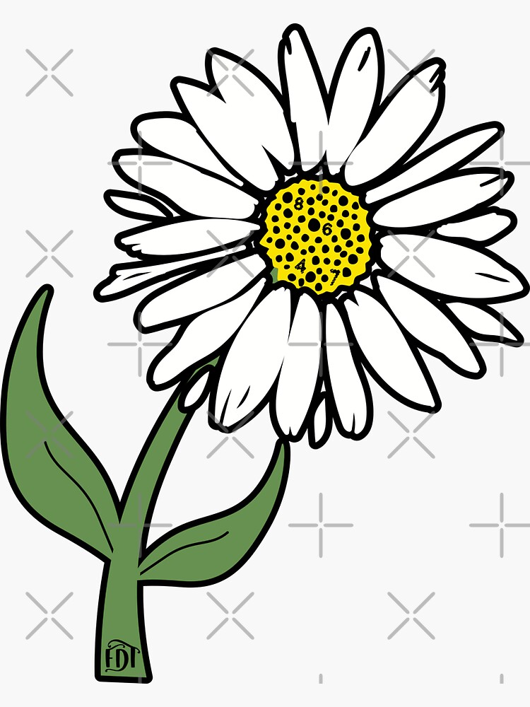 Thumbnail 3 of 3, Sticker, Subtle Daisy 8647 FDT Anti Trump Flower Stickers designed and sold by EthosWear.