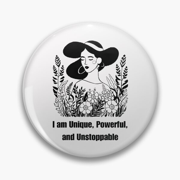 Item preview, I Am Unique, Powerful, and Unstoppable - Motivational Affirmation Design designed and sold by PrintBubbleGK.