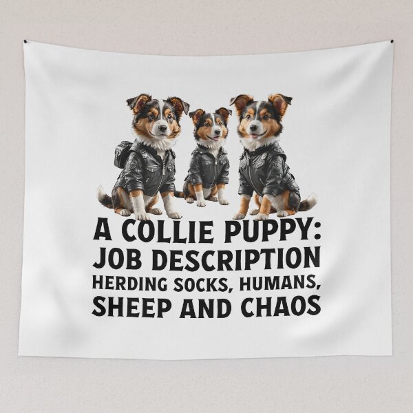 Item preview, Owner of cute pet puppy Collie dog. designed and sold by Drone-tees.