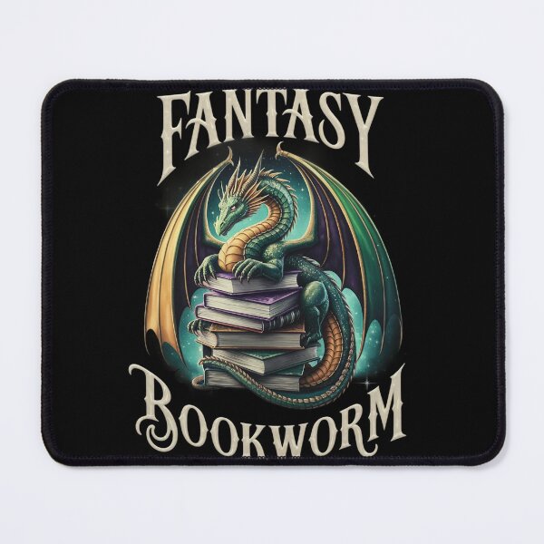Item preview, Fantasy Bookworm - Dragon and Books Fantasy Illustration designed and sold by MagicWander.