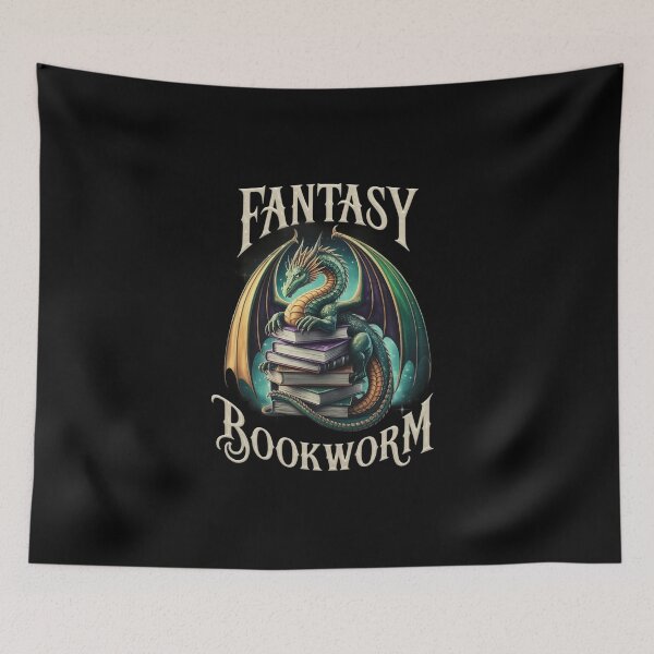 Item preview, Fantasy Bookworm - Dragon and Books Fantasy Illustration designed and sold by MagicWander.
