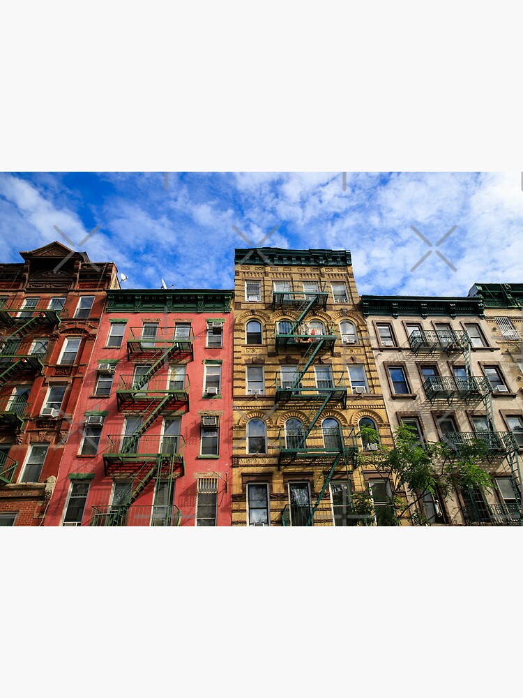 Thumbnail 2 von 2, Galeriedruck, Historische Apartmentfassaden in New York City designt und verkauft von Aure50.