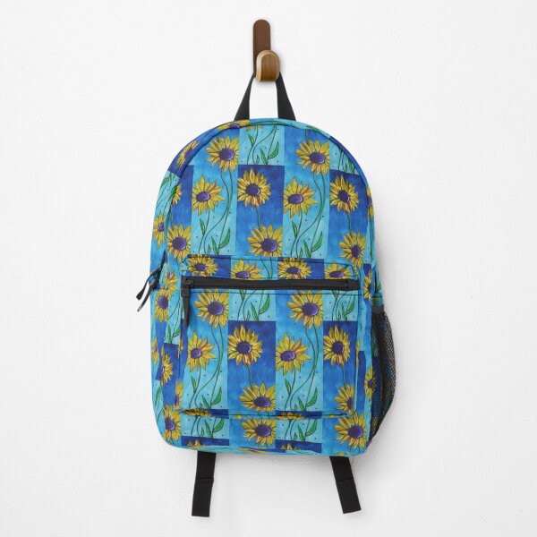 Item preview, Golden Sunflowers Art On Blue designed and sold by Sharon Cummings Art.