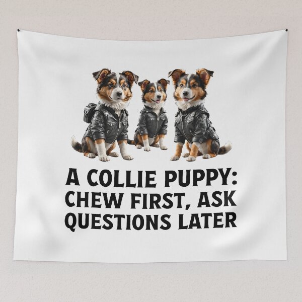 Item preview, Owner of cute pet puppy Collie dog. designed and sold by Drone-tees.