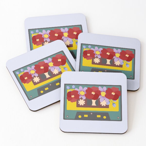 Item preview, Illustration Cassette tape with Flowers designed and sold by AlginaPugachova.