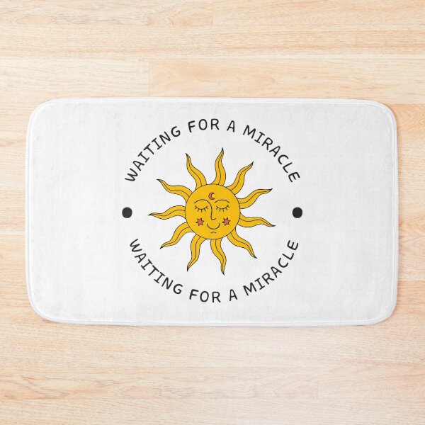 Item preview, Waiting for a Miracle – Hippie Sun Funny Quote designed and sold by btwjulis.