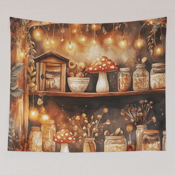 Item preview, Mushroom Cottage Kitchen designed and sold by SporeandCanvas.