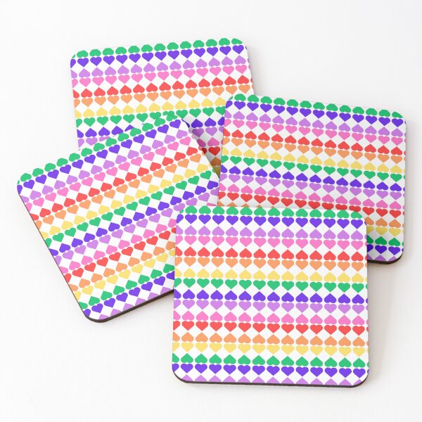 Item preview, Rainbow hearts pattern designed and sold by gemna117.