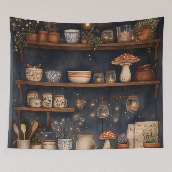 Item preview, A rustic hideaway where fairies might brew potions designed and sold by SporeandCanvas.