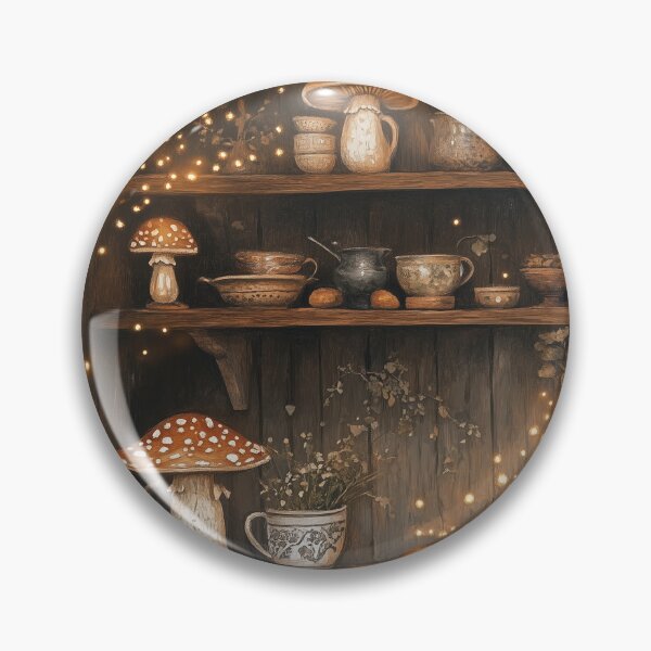 Item preview, magine sipping tea in a cottagecore dream kitchen designed and sold by SporeandCanvas.