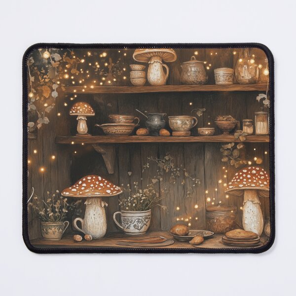 Item preview, magine sipping tea in a cottagecore dream kitchen designed and sold by SporeandCanvas.