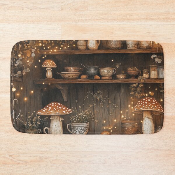 Item preview, magine sipping tea in a cottagecore dream kitchen designed and sold by SporeandCanvas.