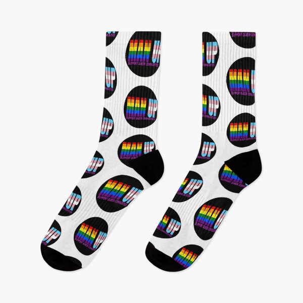 Item preview, Man Up (support queer communities) designed and sold by RecordRabbit.