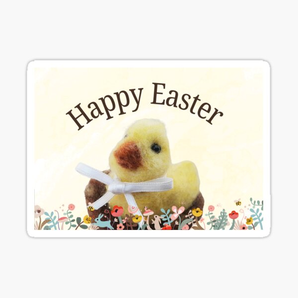 Item preview, Happy Easter Spring felted chick  designed and sold by RockingFelter.