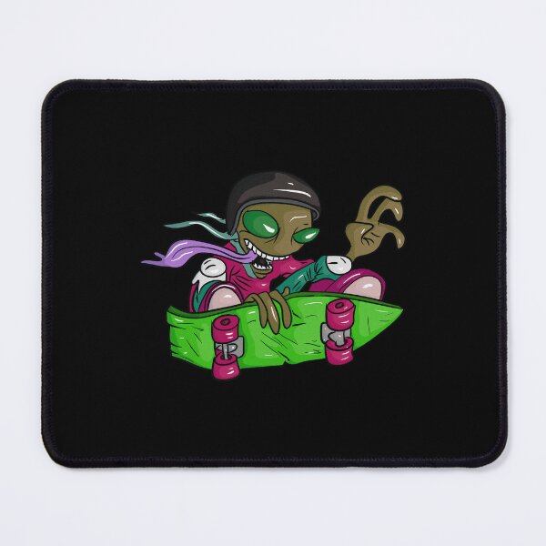 Item preview, Funny skater alien with tongue on a grey skateboard. designed and sold by Joncasmiart.