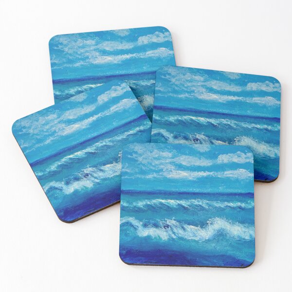 Item preview, Blue and Turquoise Waves  designed and sold by Art by Fruitcake.